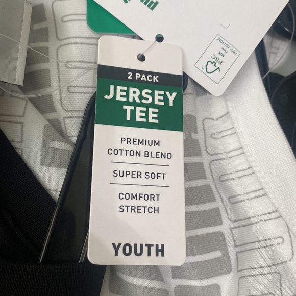 Puma 🆕 Boys Youth Tees 2PK Athletic Tshirt Set Black White Gray Bundle Pack - Picture 2 of 11